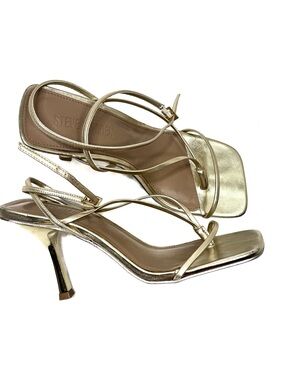 Steve Madden Gold Strappy Heeled Sandals